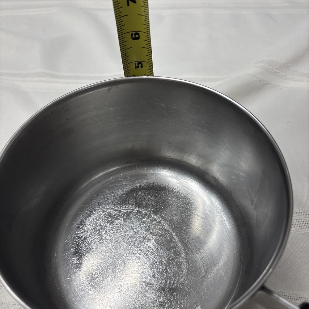 1801 Revere Ware 2 Quart Sauce Pan Copper Bottom No Lid USA Clinton ILL Vintage - Picture 5 of 9